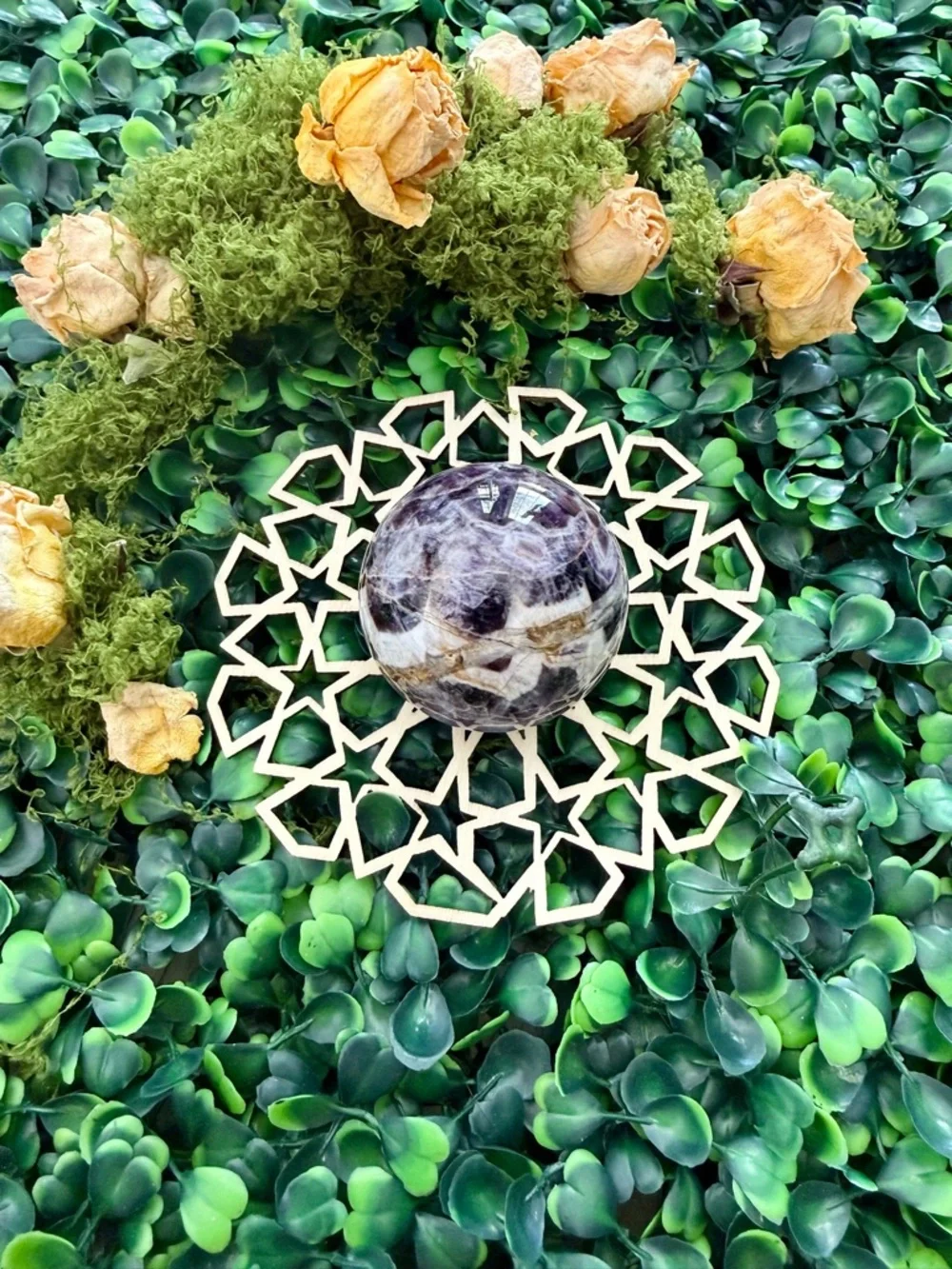 Dream Amethys sphere || Chevron Amethyst Crystal orb